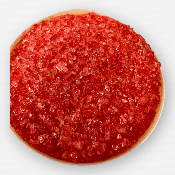 Punane värviline maasika suhkruvati suhkur