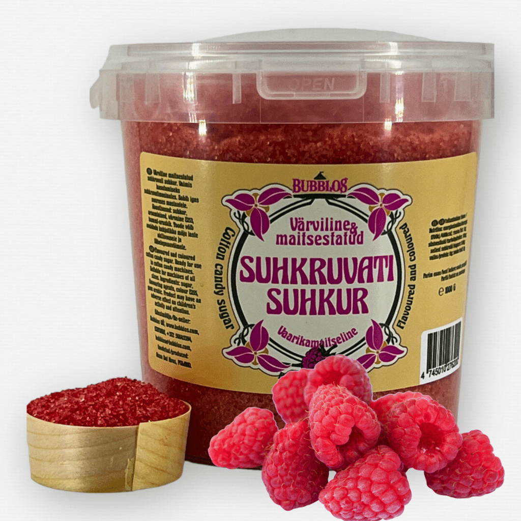Oranž vaarika maitseline suhkruvatisuhkur - Hiigelmullid.ee