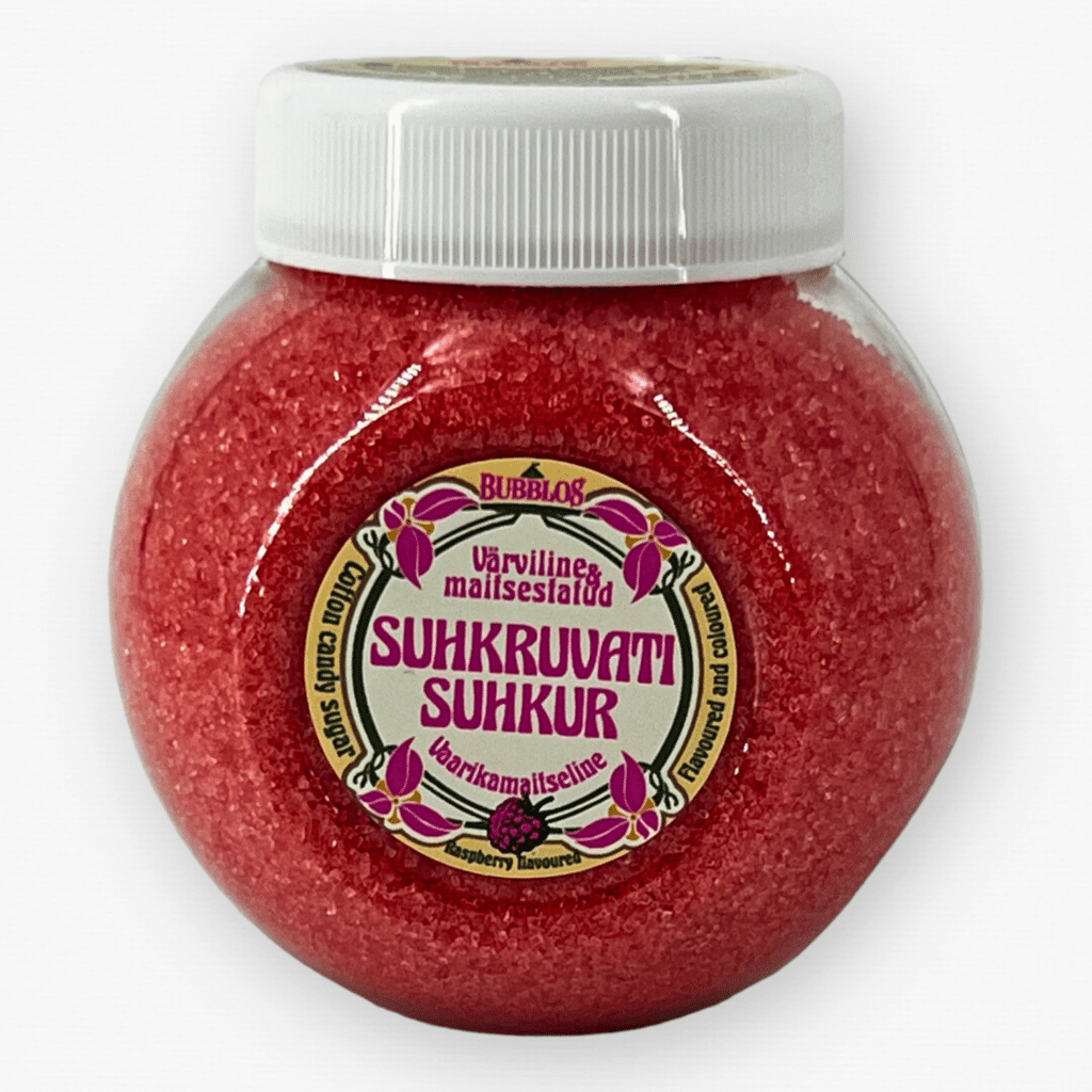 Oranž vaarika maitseline suhkruvatisuhkur - Hiigelmullid.ee