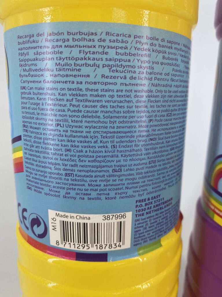 Mullimasina/mullitaja täitevedelik, mullivedelik väikestele mullidele (1L; 4L)