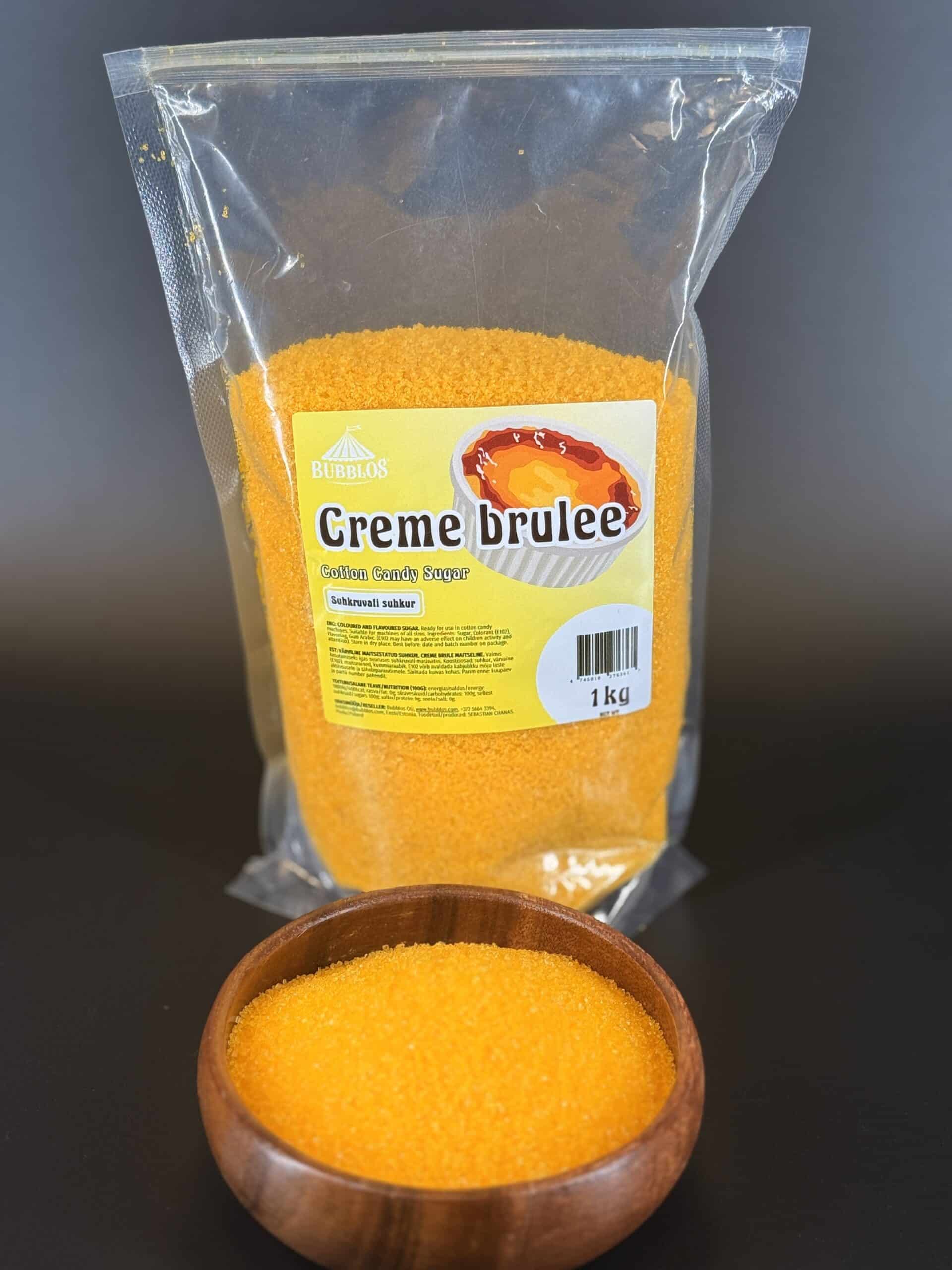 Kollane creme brule suhkruvati suhkur