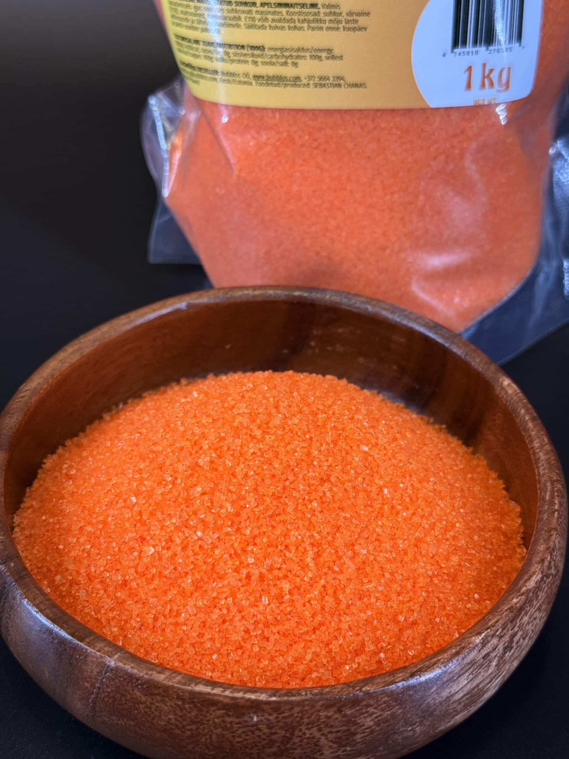 UUS! Oranž apelsinimaitseline suhkur, 1kg - Image 4