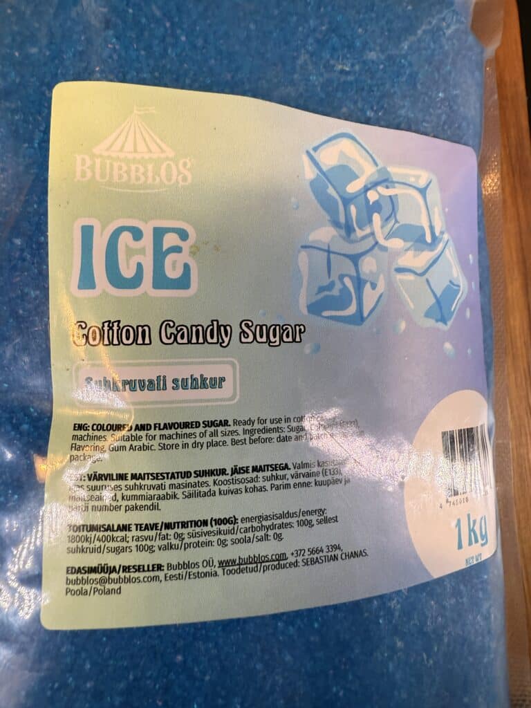 UUS! Sinine jää maitseline suhkur, 1kg