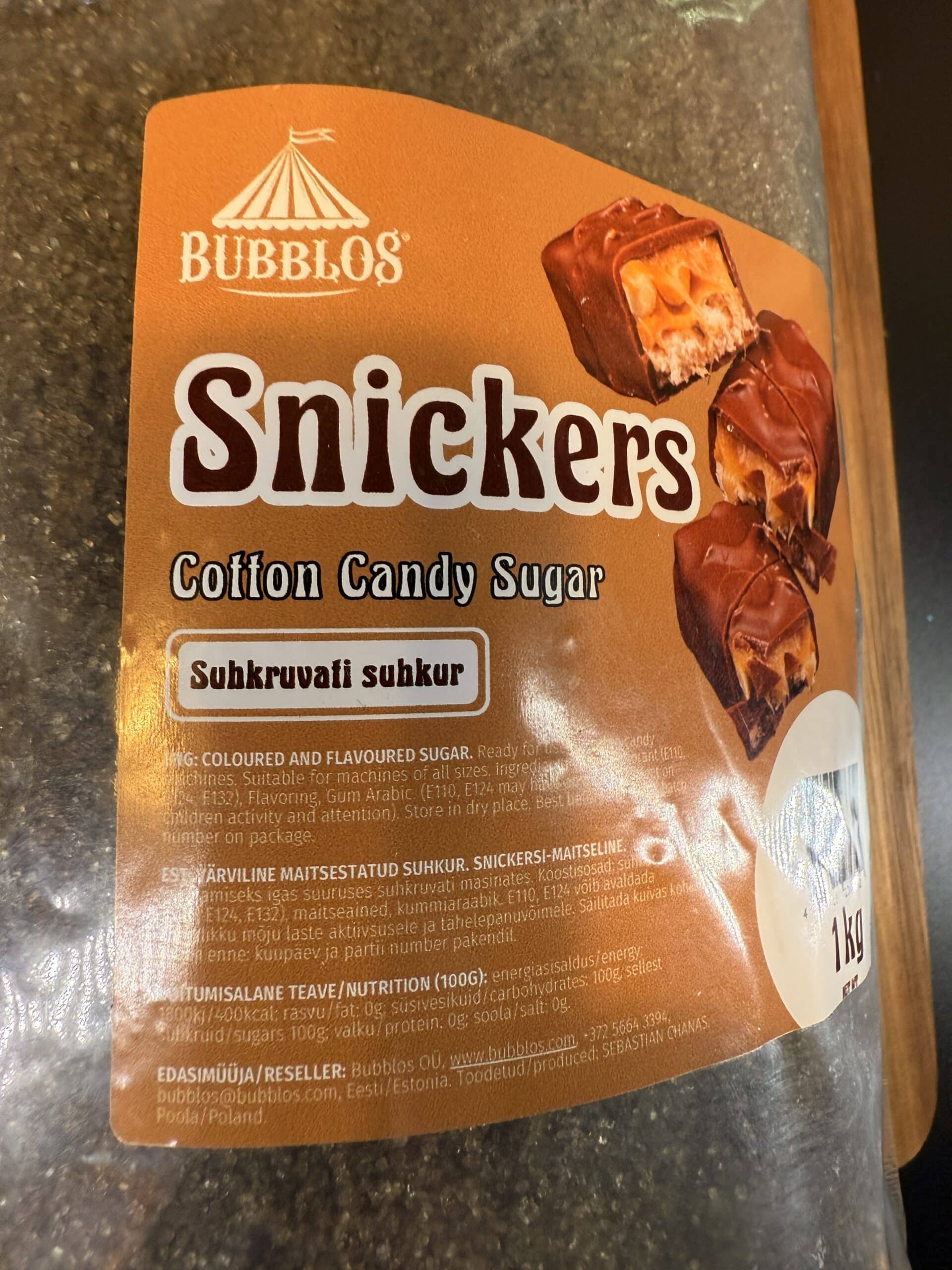 UUS! Pruun snickersi maitseline suhkur, 1kg - Image 3