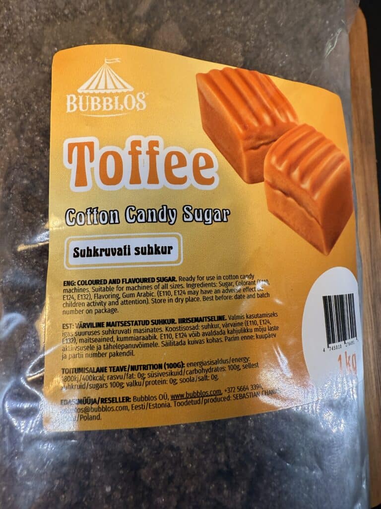UUS! Pruun toffe maitseline suhkur, 1kg