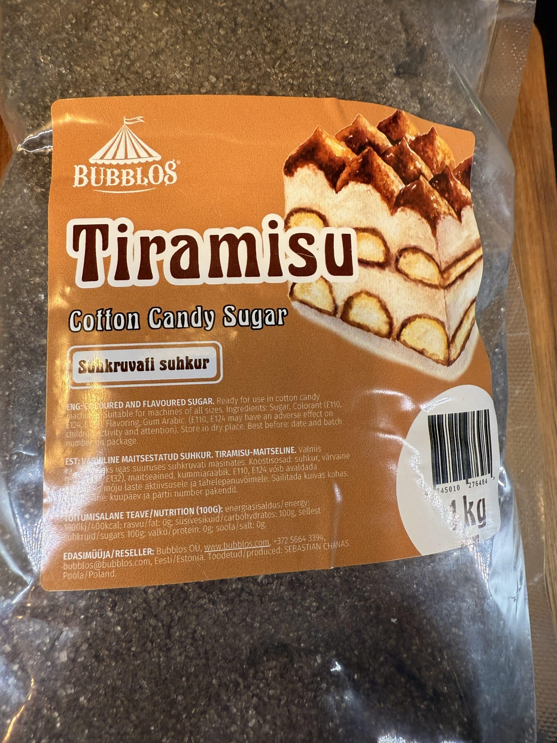 UUS! Pruun tiramisumaitseline suhkur, 1kg - Image 3