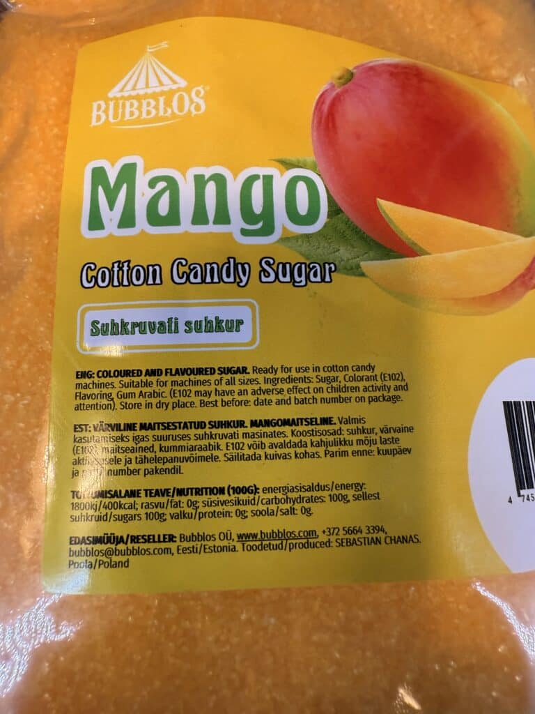 UUS! Kollane mangomaitseline suhkur, 1kg