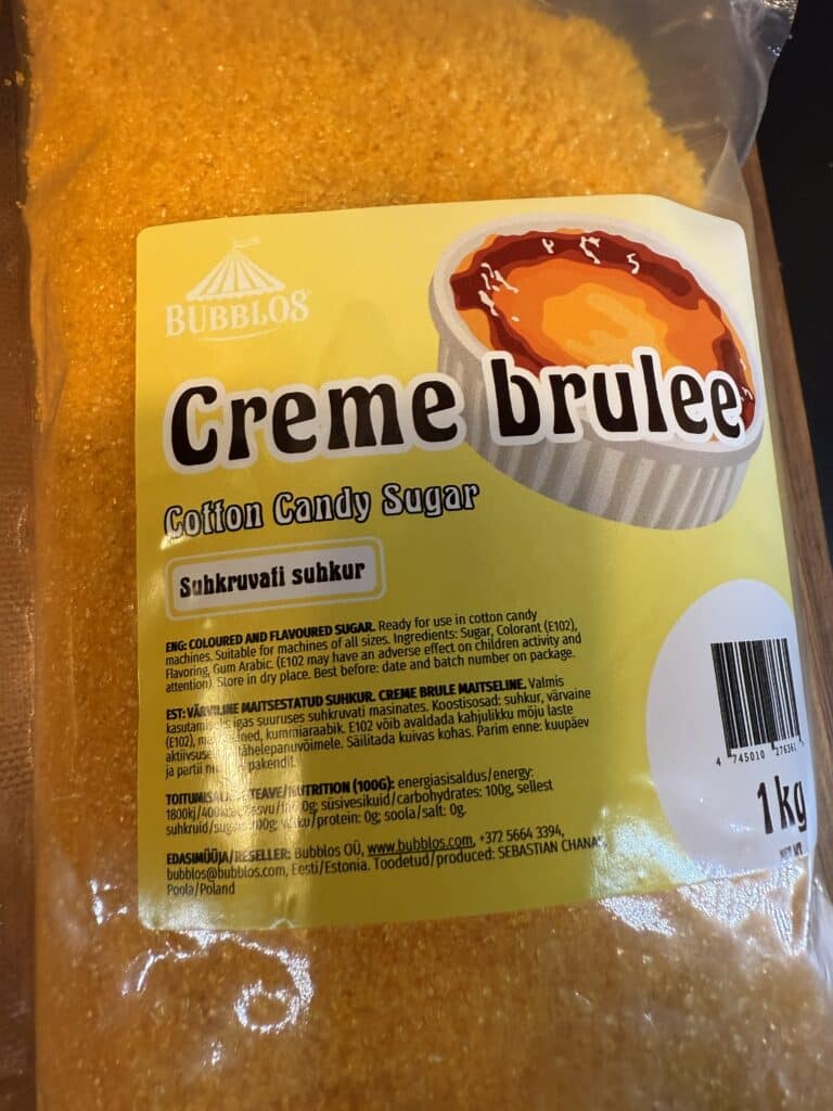 UUS! Kollane creme brule maitseline suhkur, 1kg