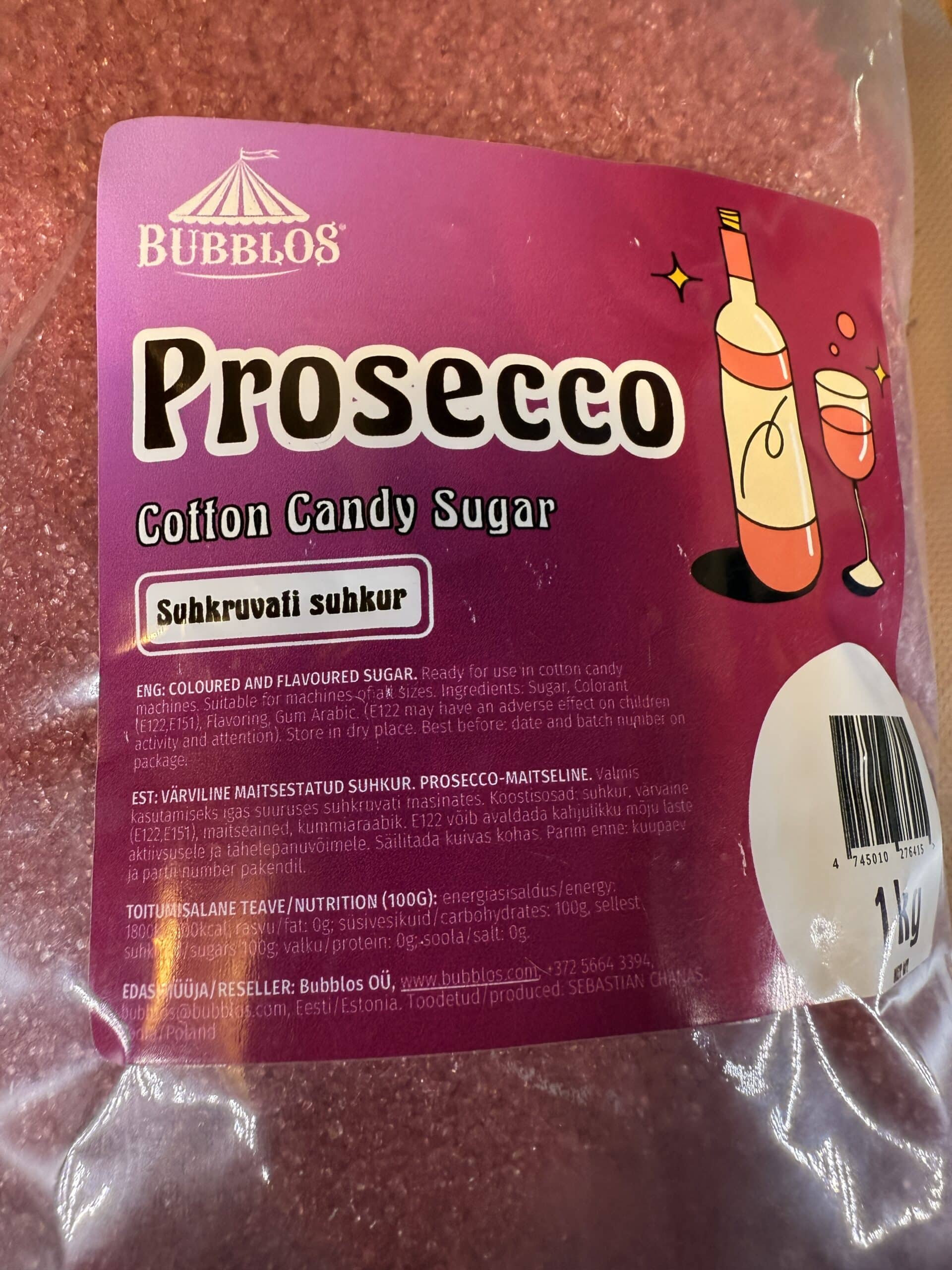 Roosa suhkur prosecco maitsega