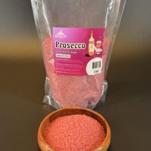 Prosecco suhkruvati suhkur; roosa puuviljasuhkur; spetsiaalne suhkur suhkruvatile; gurmee suhkruvati segu.