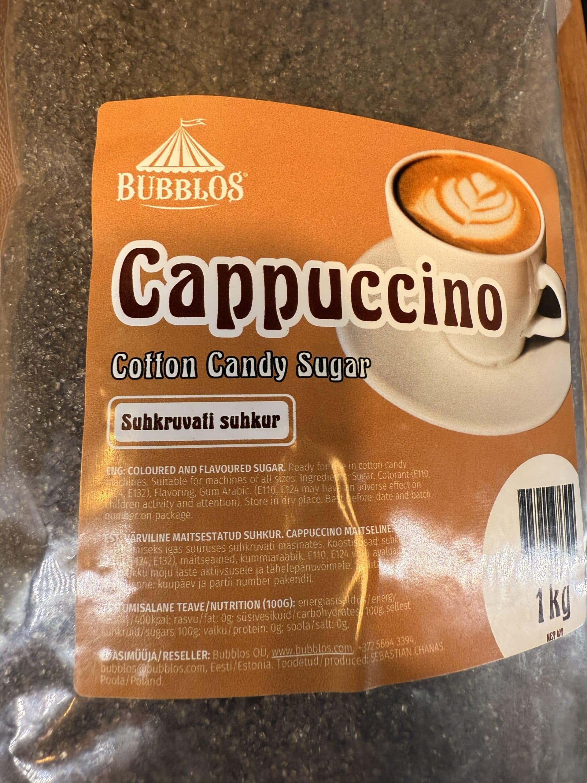 Cappuccino suhkruvati suhkur